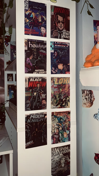VINTAGE COMIC BOOK COVERS - WALL COLLAGE POSTERS