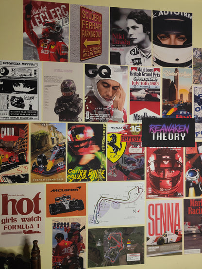 FORMULA 1 WALL COLLAGE POSTERS
