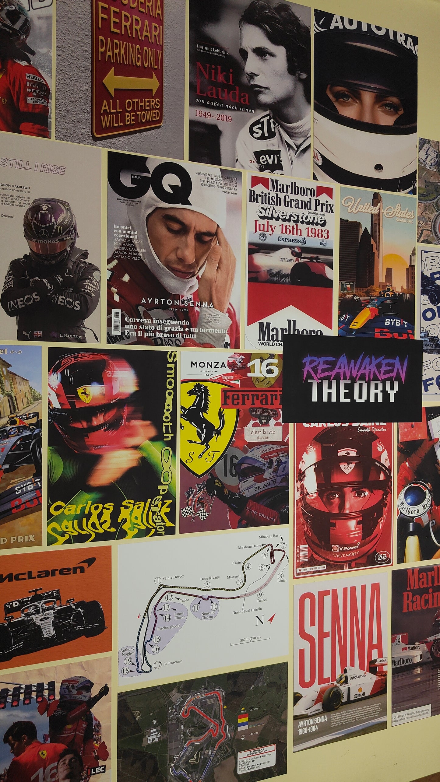 FORMULA 1 WALL COLLAGE POSTERS
