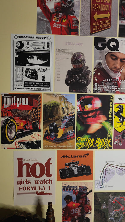 FORMULA 1 WALL COLLAGE POSTERS