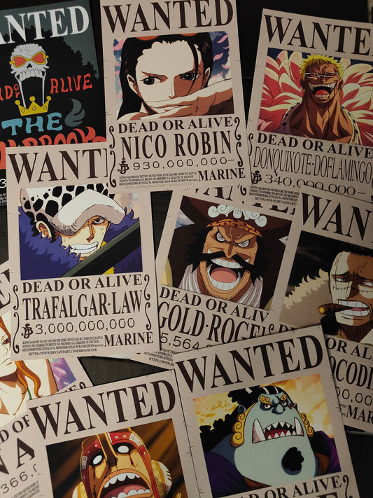 ONE PIECE WANTED POSTERS - WALL COLLAGE POSTERS