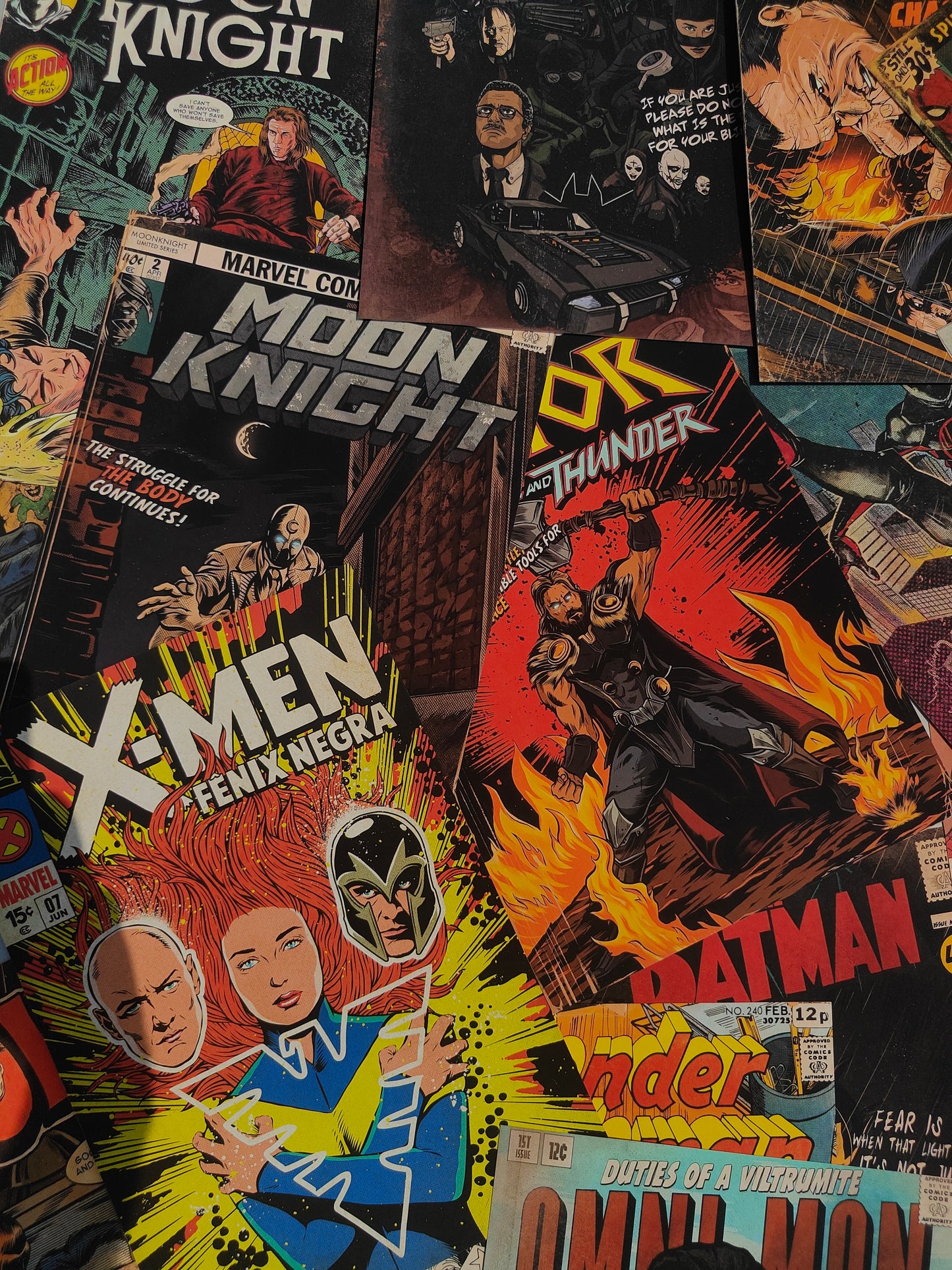 VINTAGE COMIC BOOK COVERS - WALL COLLAGE POSTERS