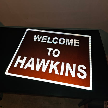 WELCOME TO HAWKINS SIGN - AESTHETIC ROAD SIGNS