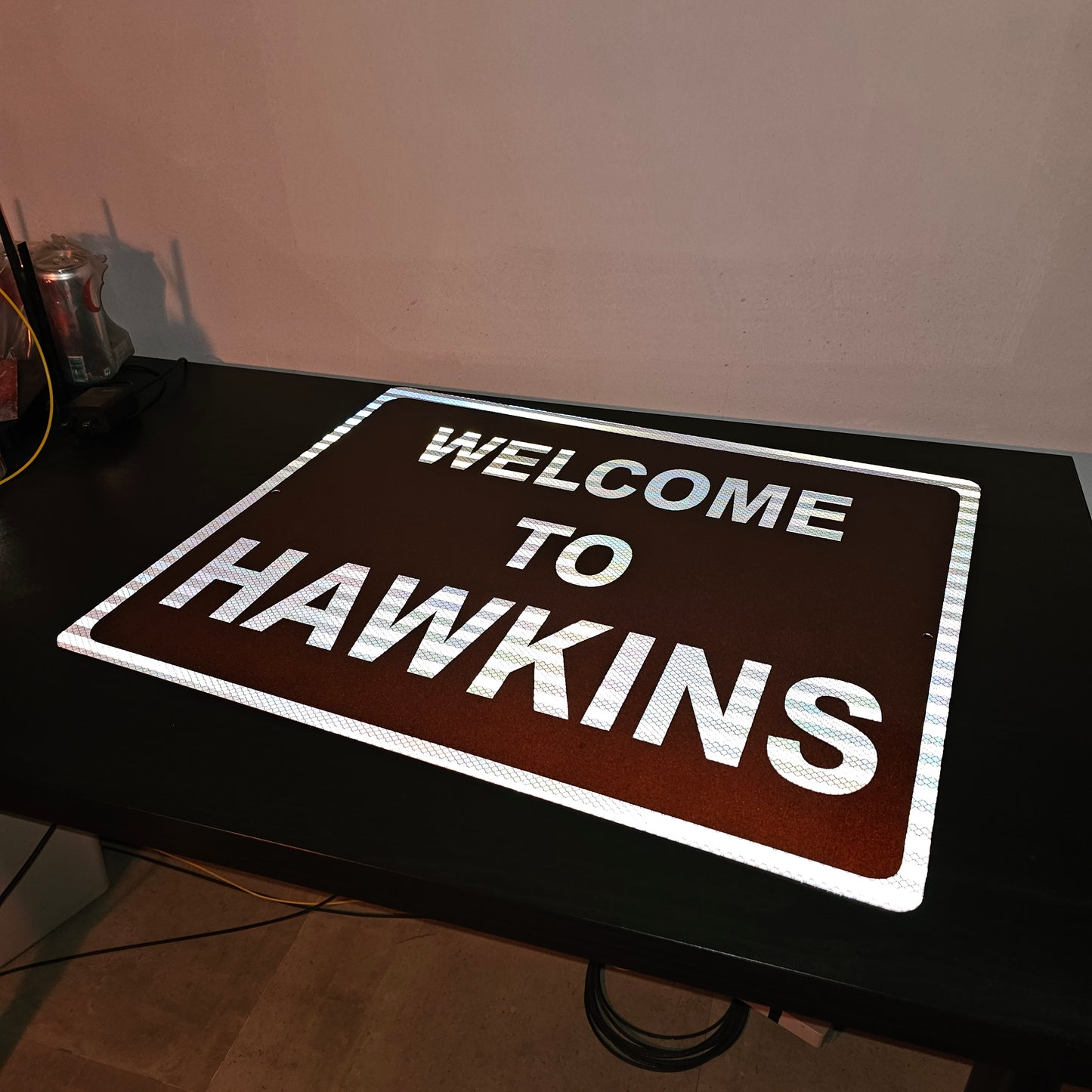 WELCOME TO HAWKINS SIGN - AESTHETIC ROAD SIGNS